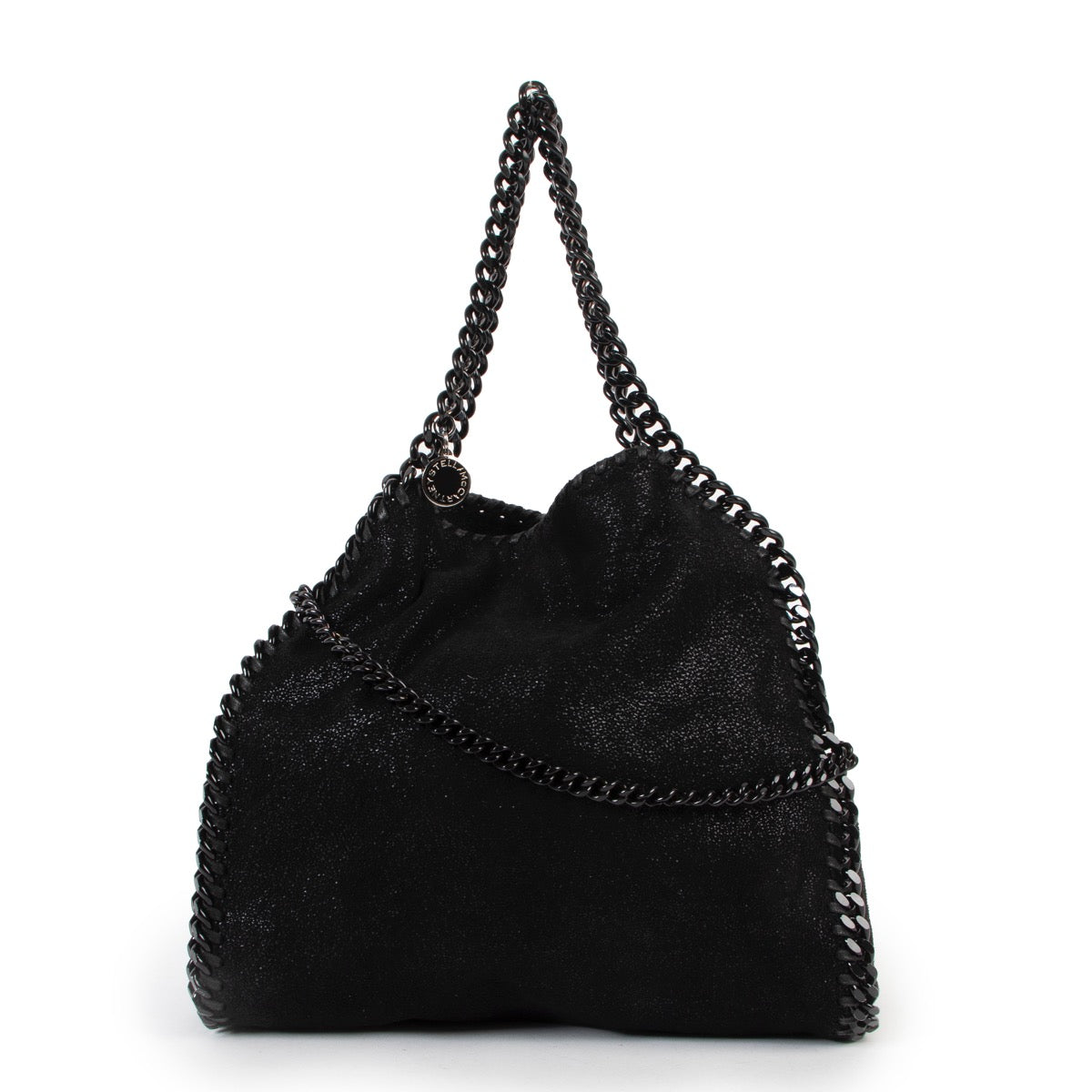 Shop safe online at Labellov in Antwerp this 100% authentic second hand Stella McCartney Black Mini Fallabella Bag