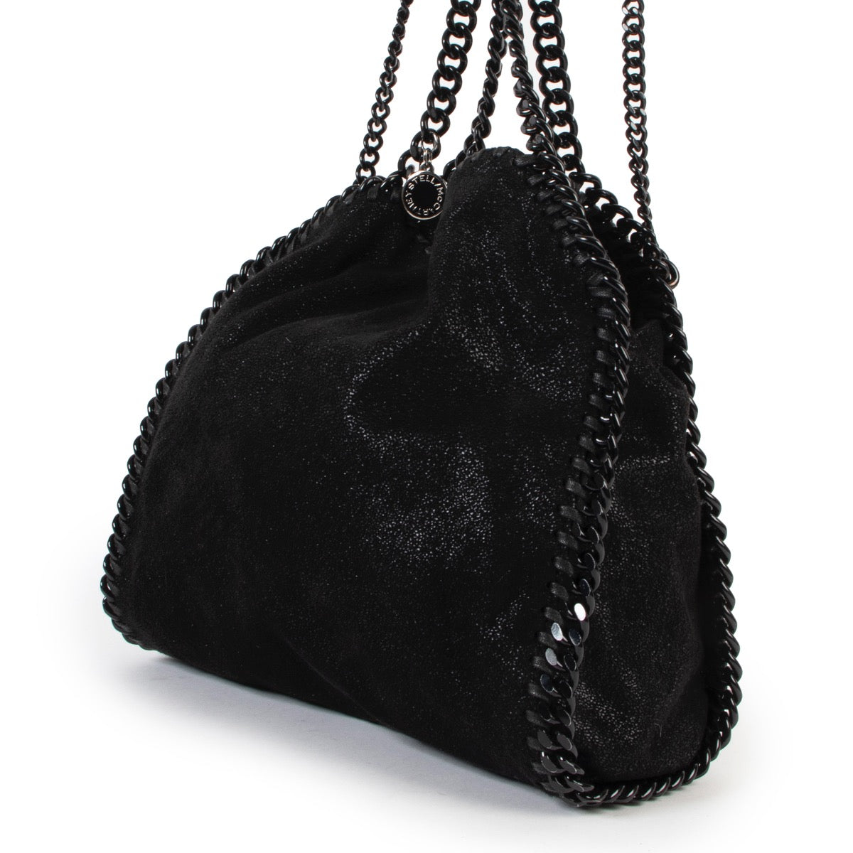Shop safe online at Labellov in Antwerp this 100% authentic second hand Stella McCartney Black Mini Fallabella Bag