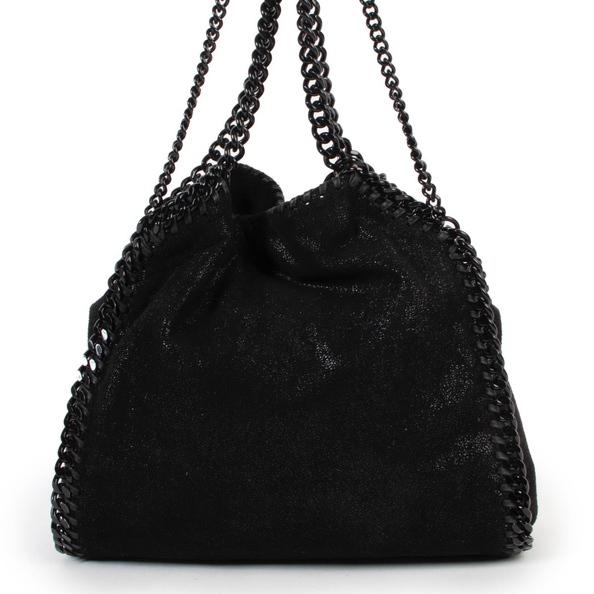 Shop safe online at Labellov in Antwerp this 100% authentic second hand Stella McCartney Black Mini Fallabella Bag