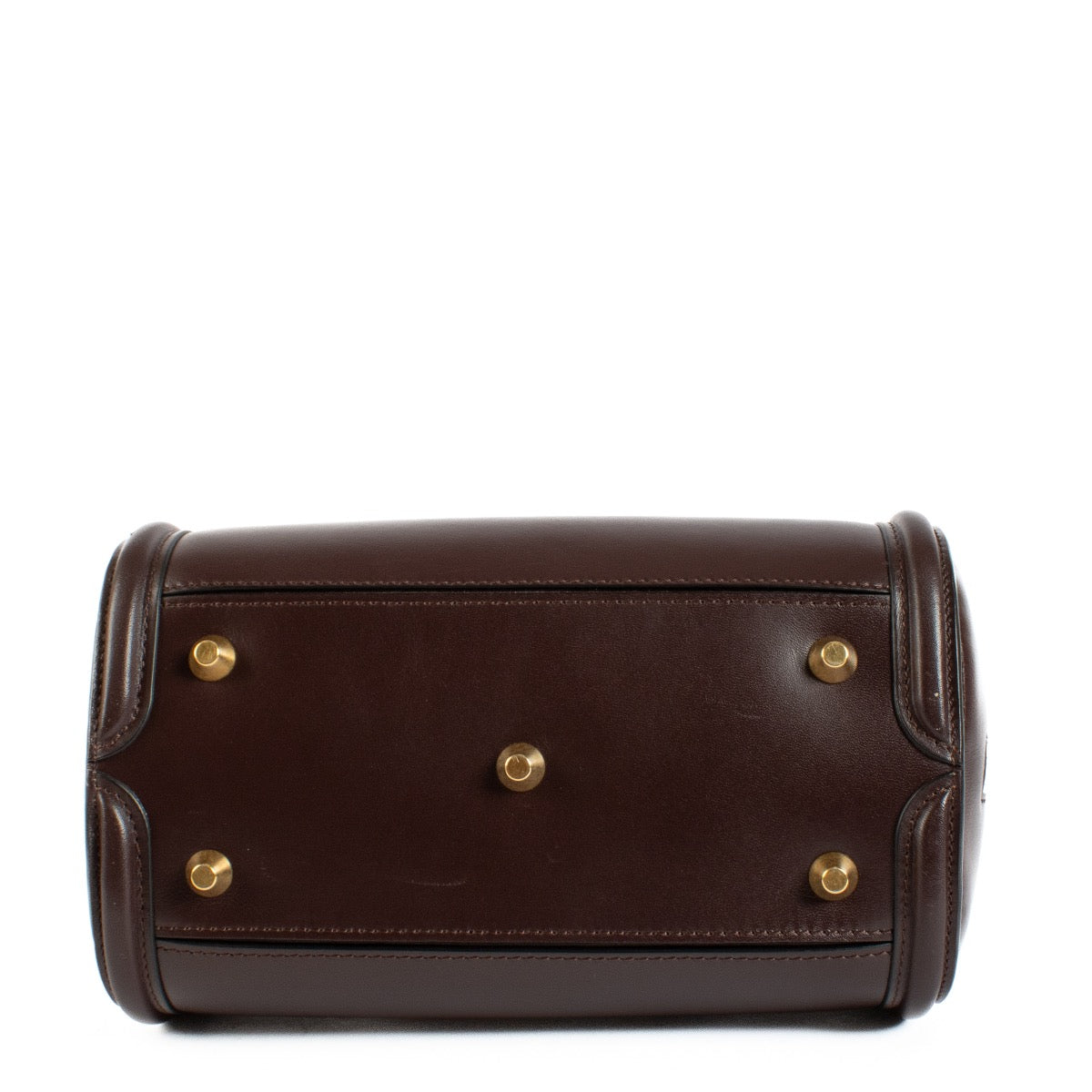 Shop safe online at Labellov in Antwerp, Brussels and Knokke this 100% authentic second hand Alexander McQueen Burgundy Small Heroine Top Handle