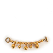 Shop authentic second hand luxury designer Celine Vintage 1990 Gold-tone Macadam Triomphe Planisphere Charm Bracelet at Labellov
