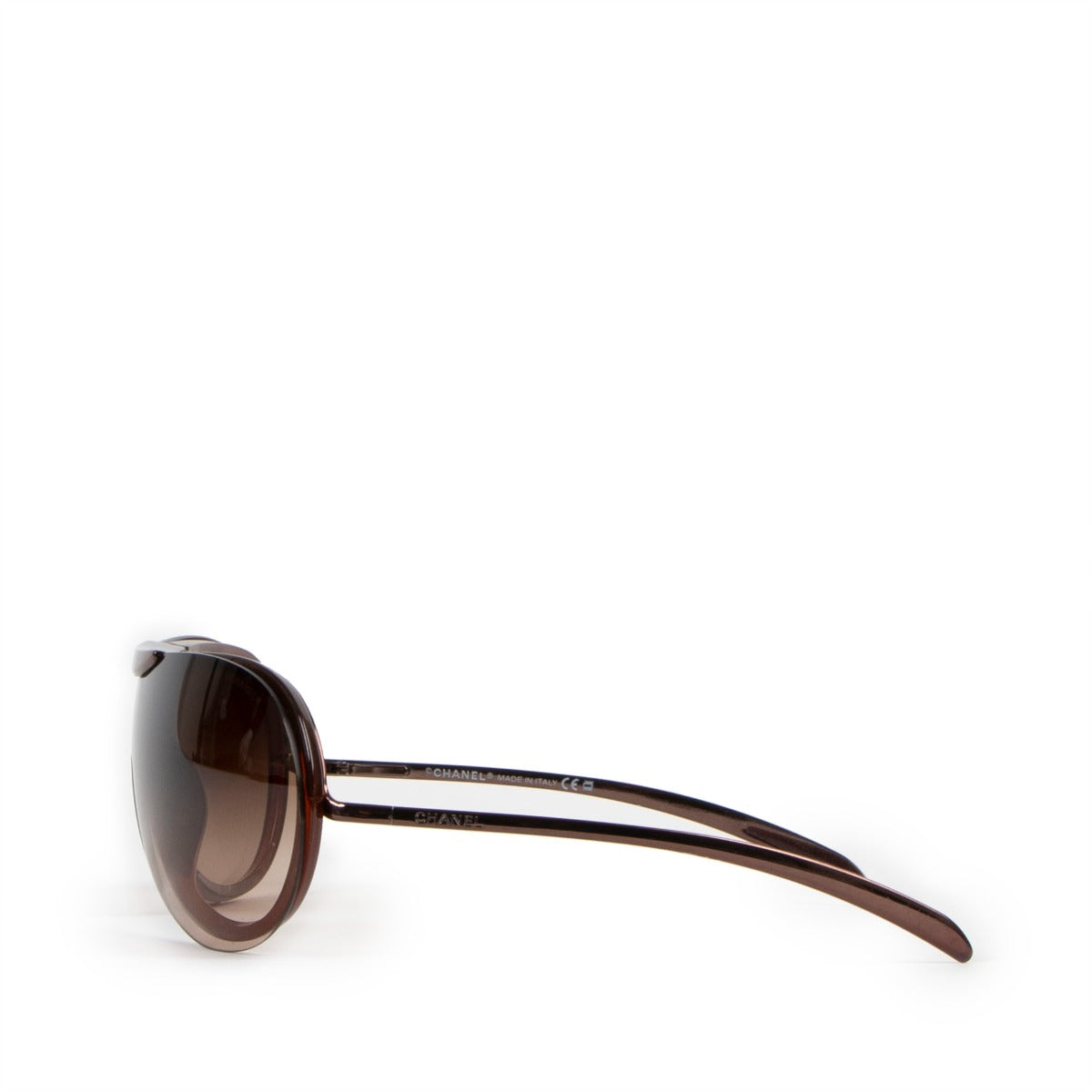 Chanel Brown Shield Pilot 6006 Sunglasses