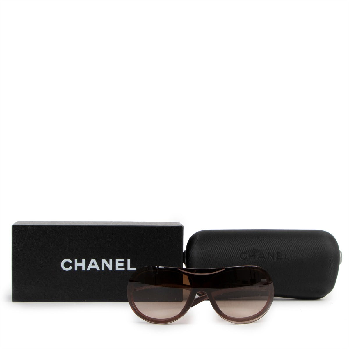 Chanel Brown Shield Pilot 6006 Sunglasses