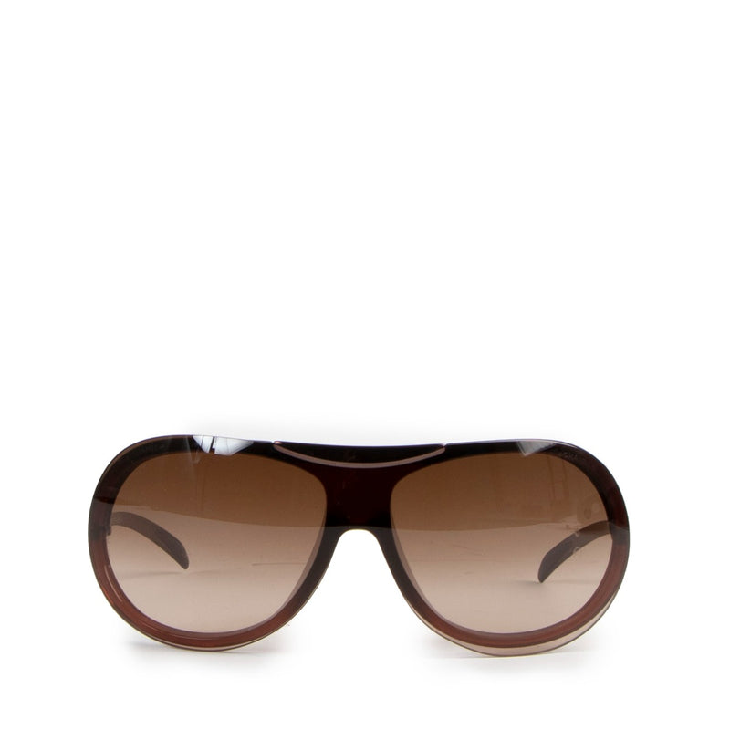 Chanel Brown Shield Pilot 6006 Sunglasses