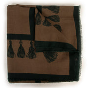 Shop authentic second hand luxury designer Delvaux Military Green Cashmere-silk Blend Scarf at Labellov
