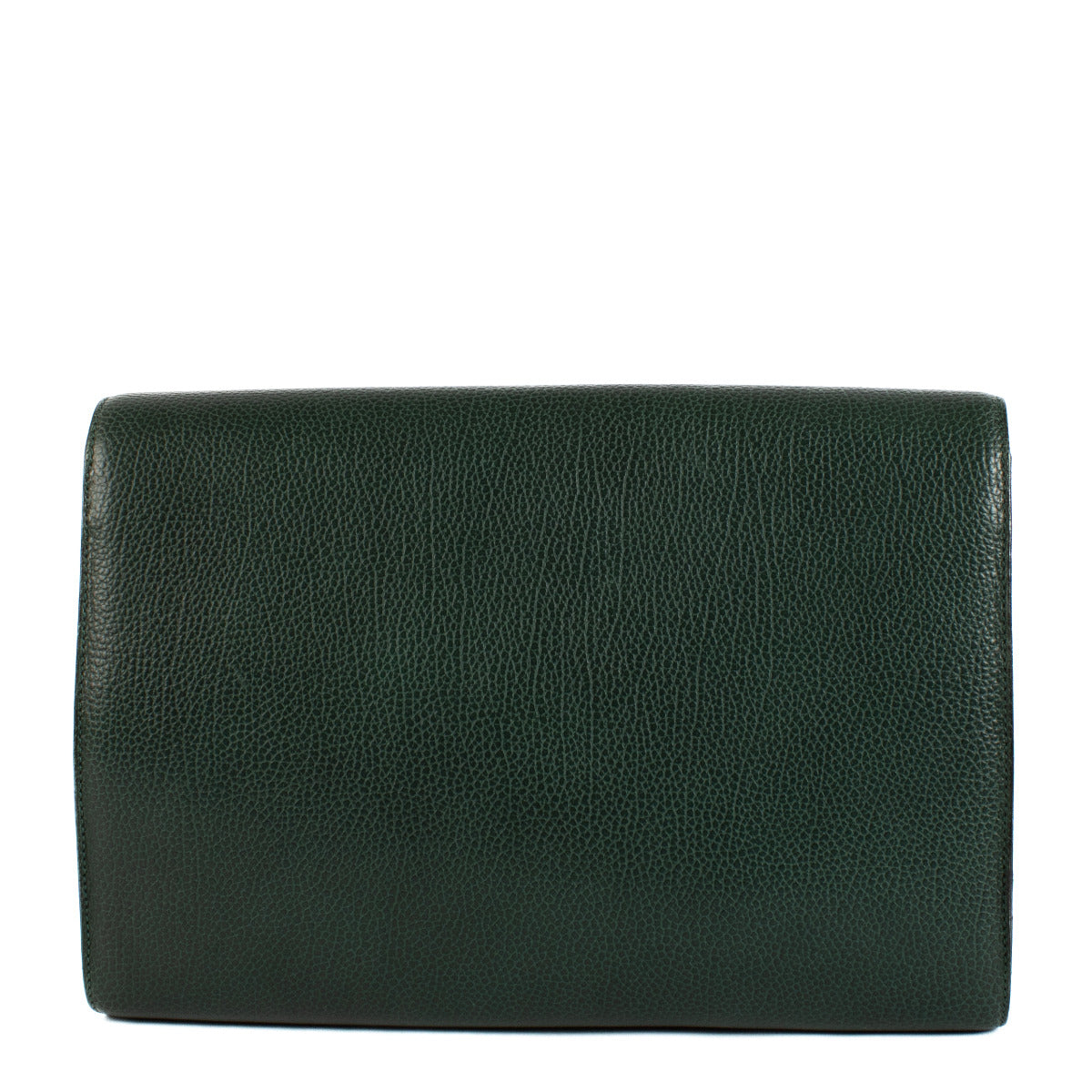 Pochette en cuir vert Delvaux