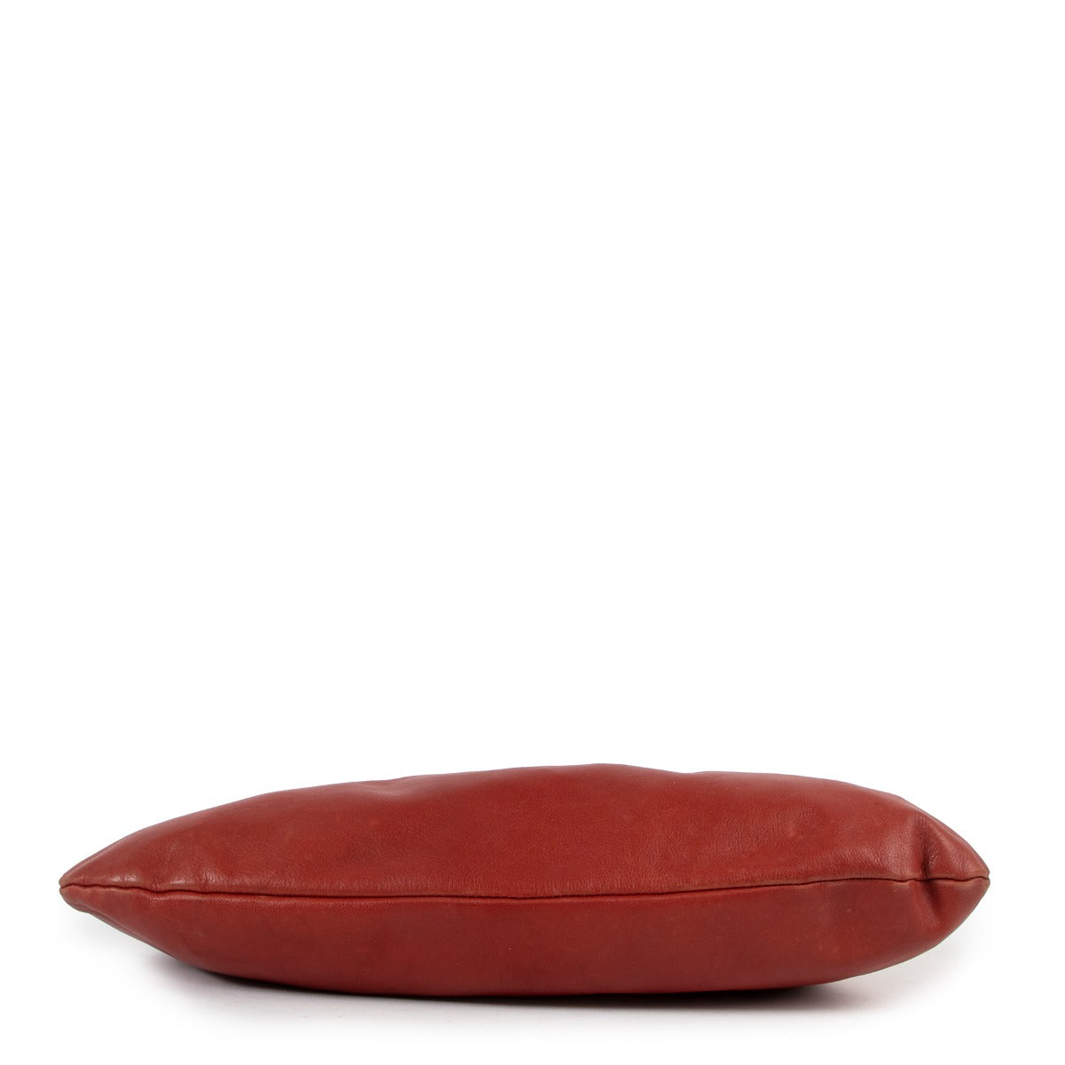 Grand sac cabas en cuir rouge Deux de Delvaux