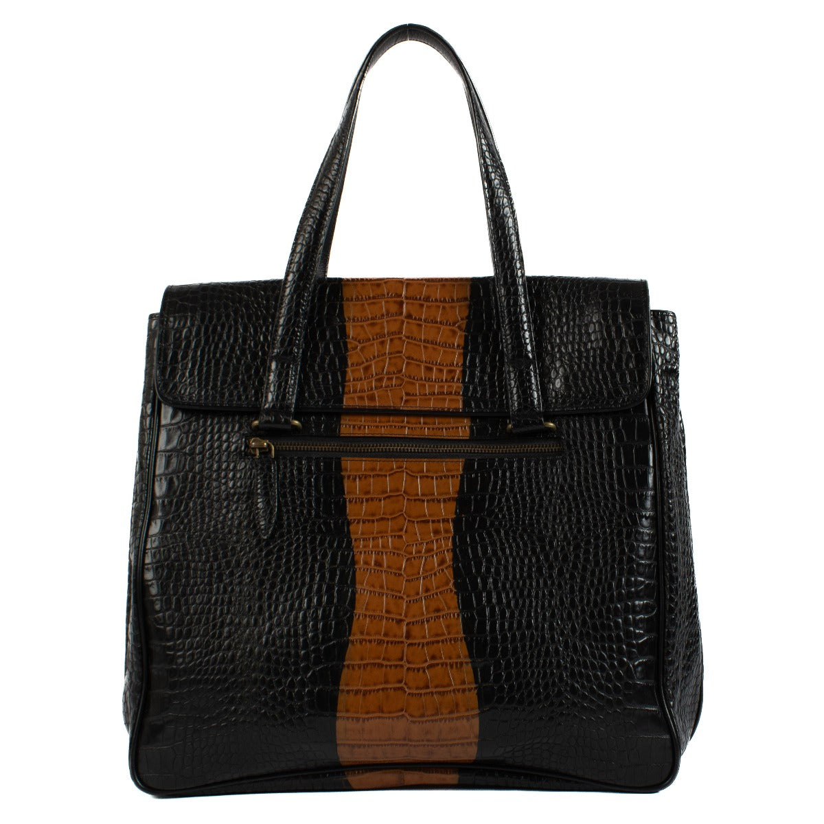 Shop 100% authentic Dries Van Noten Black Croco Leather Shoulder Bag at Labellov.com.