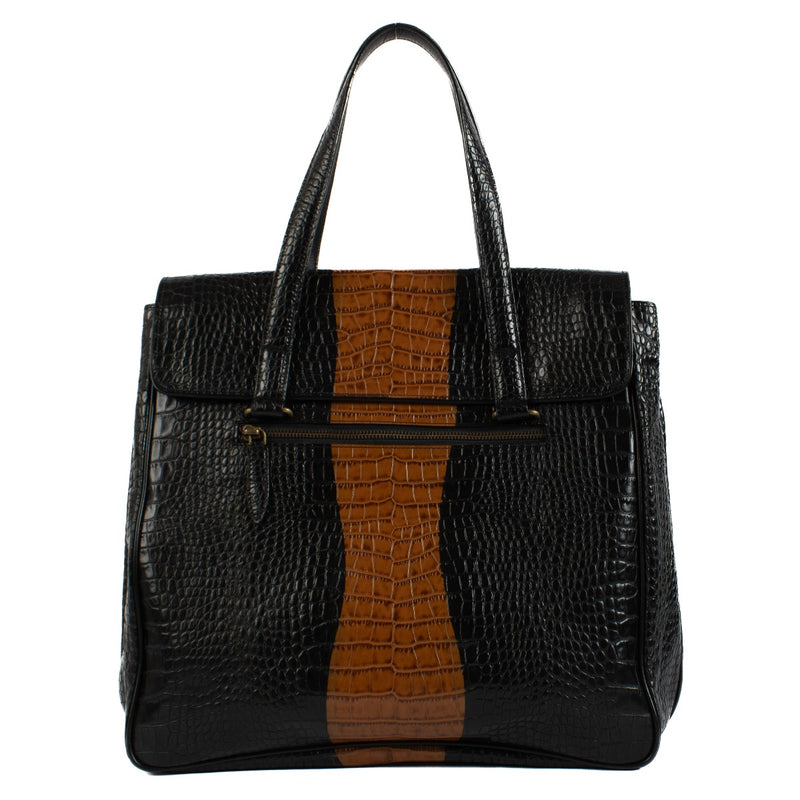 Shop 100% authentic Dries Van Noten Black Croco Leather Shoulder Bag at Labellov.com.