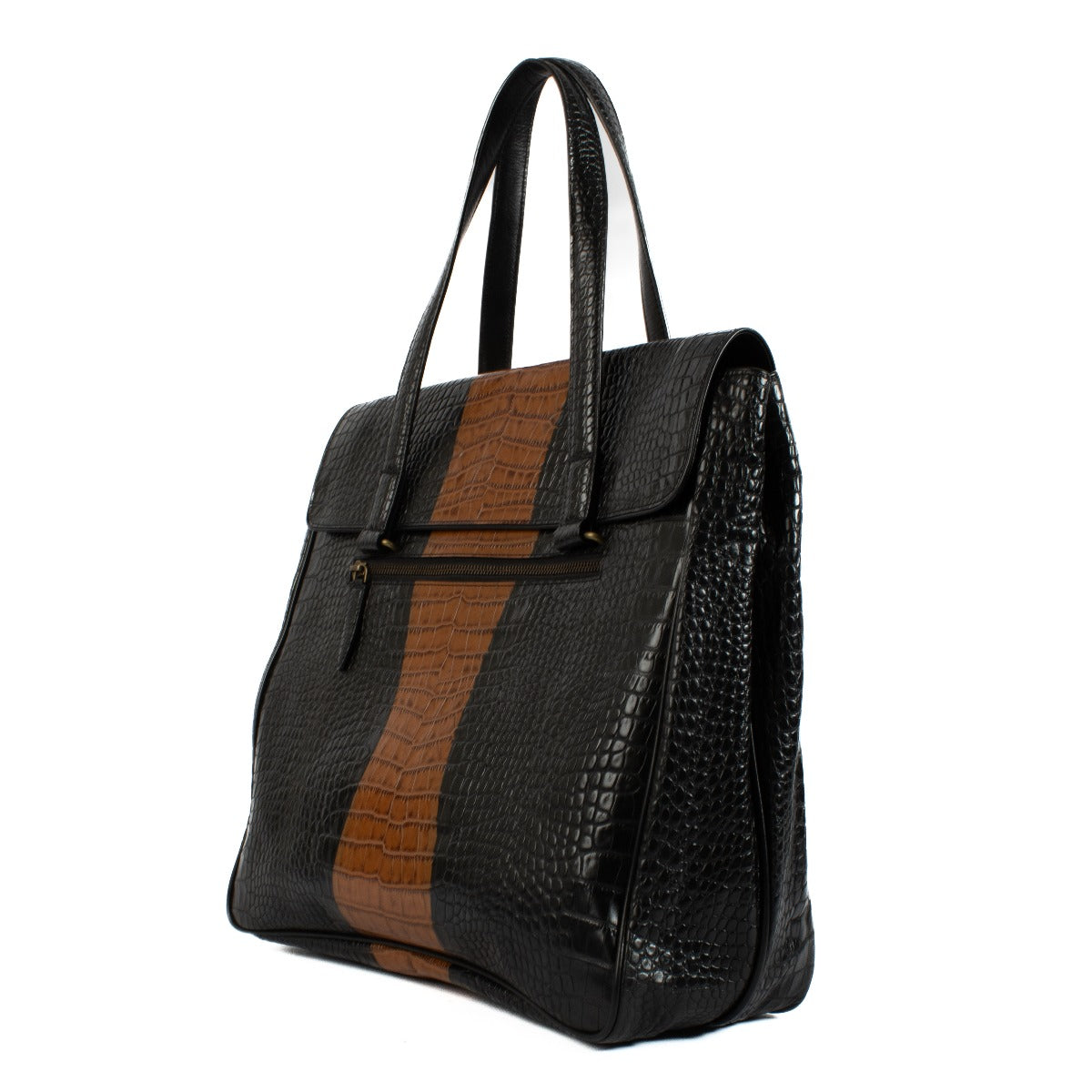 Shop 100% authentic Dries Van Noten Black Croco Leather Shoulder Bag at Labellov.com.