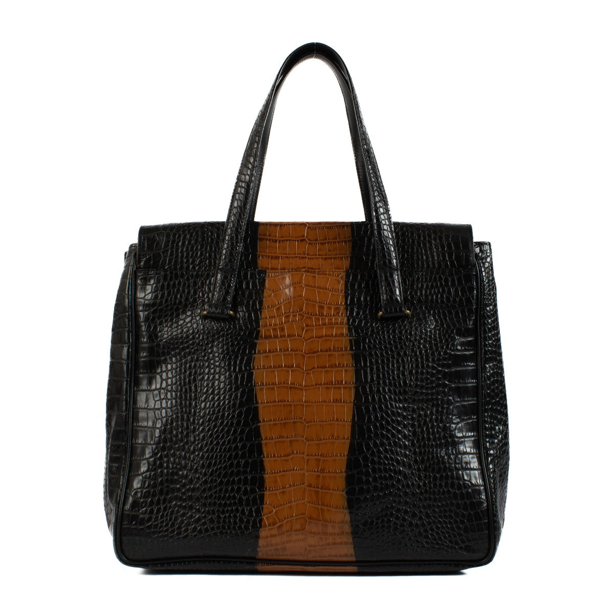 Shop 100% authentic Dries Van Noten Black Croco Leather Shoulder Bag at Labellov.com.