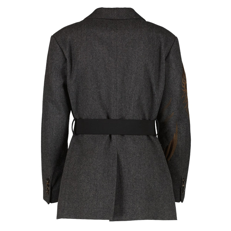 shop 100% authentic second hand Dries Van Noten Grey Blazer - Size 36 on Labellov.com