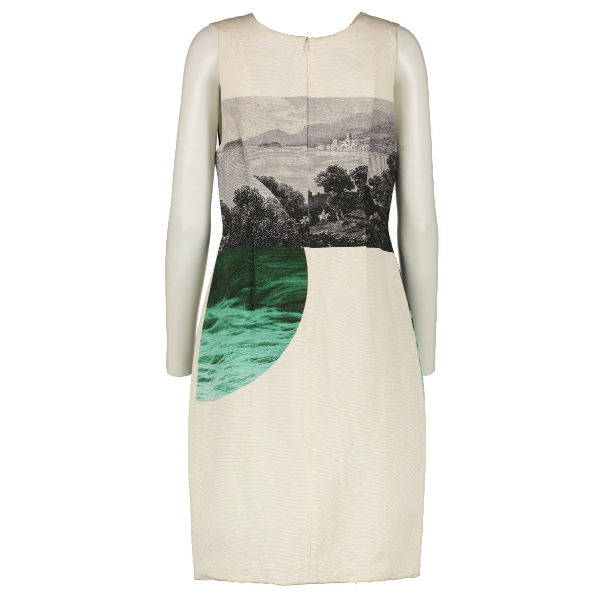 Dries Van Noten James Reeve Ecru Printed Dress