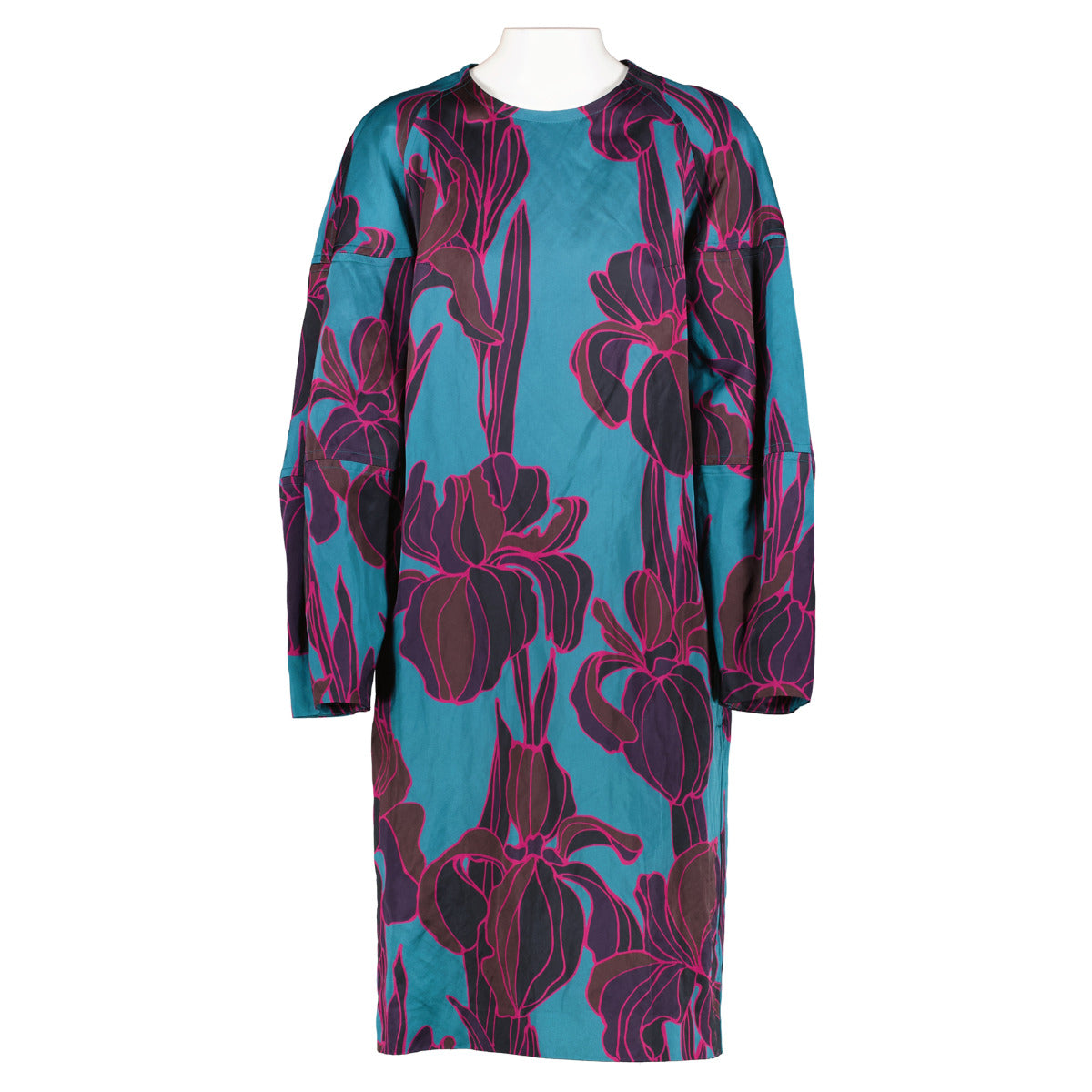 Dries Van Noten Teal Purple Dress - size XS