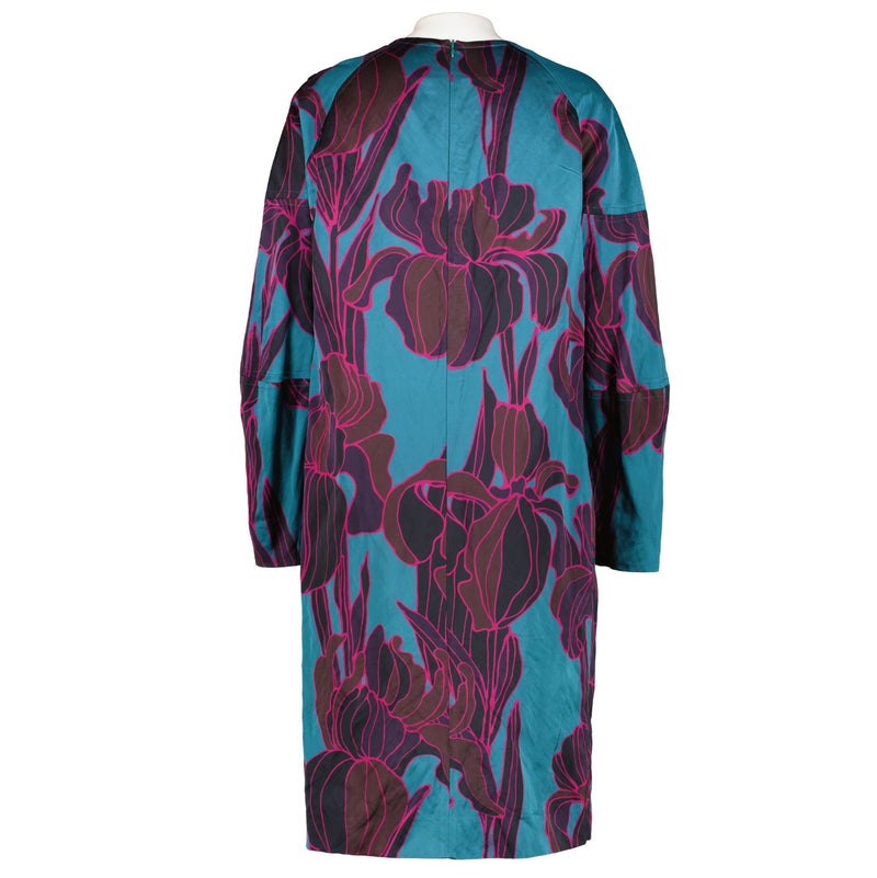 Dries Van Noten Teal Purple Dress - size XS