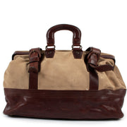 Dries Van Noten Beige Suede Leather Duffle Bag for the best price at Labellov secondhand luxury in Antwerp