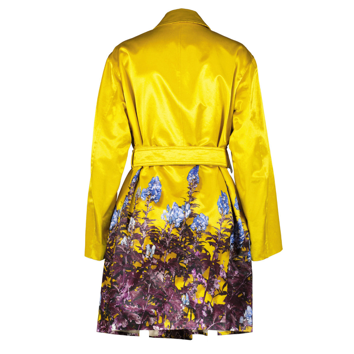 Dries Van Noten Yellow  Printed Trench Coat - size 36