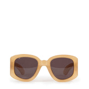 Second hand Dries Van Noten Linda Farrow DVN14 C6 Beige Sunglasses at Labellov