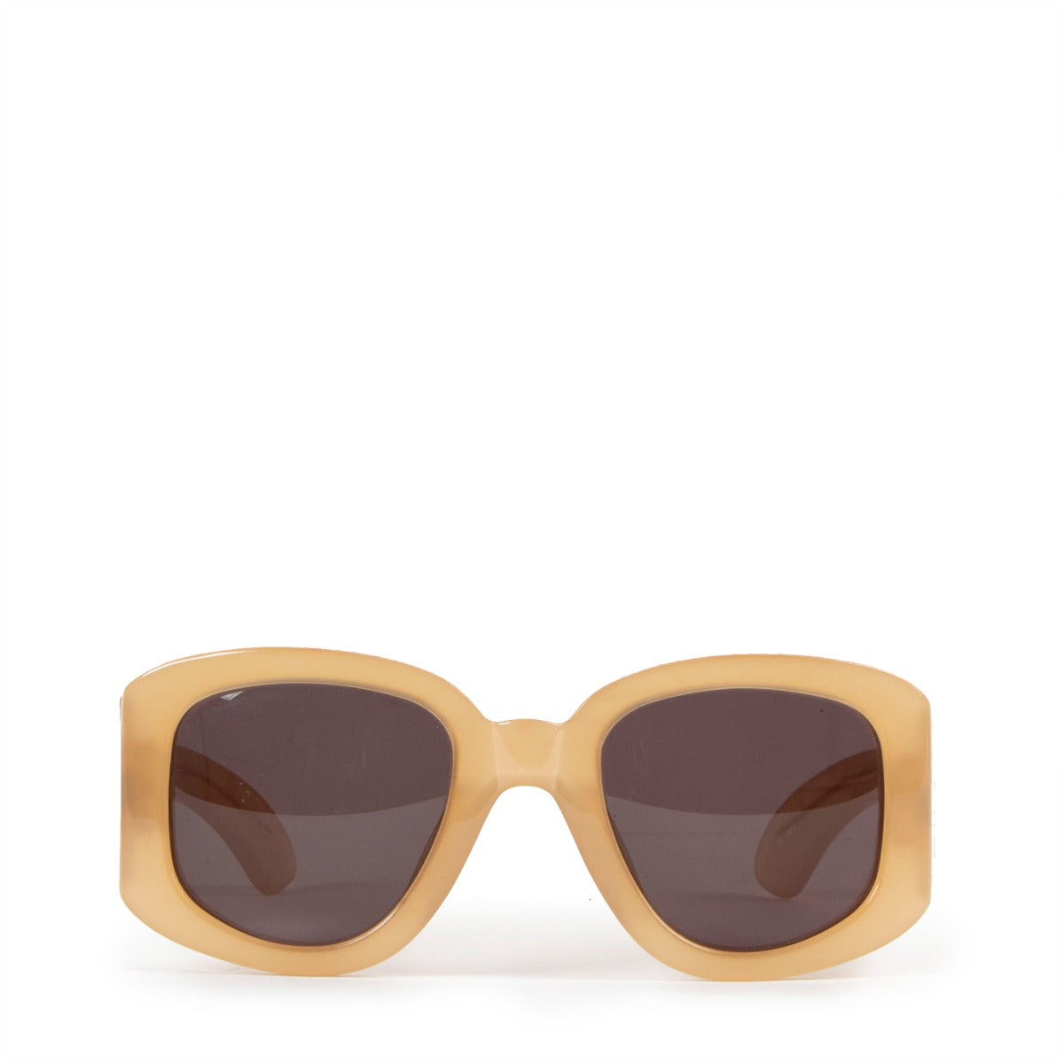 Second hand Dries Van Noten Linda Farrow DVN14 C6 Beige Sunglasses at Labellov