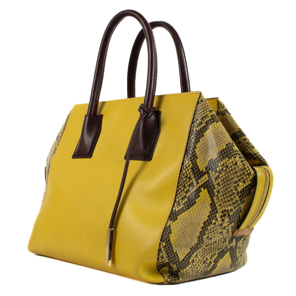 Sac à main Cavendish à poignée en similicuir jaune Stella McCartney