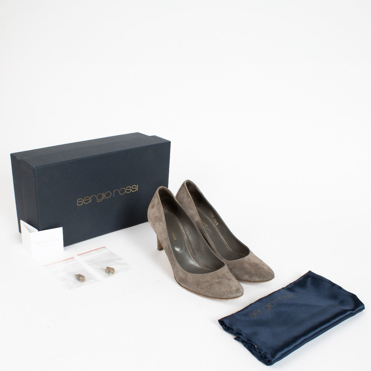 Authentic preloved Sergio Rossi Grey Pumps on Labellov.com