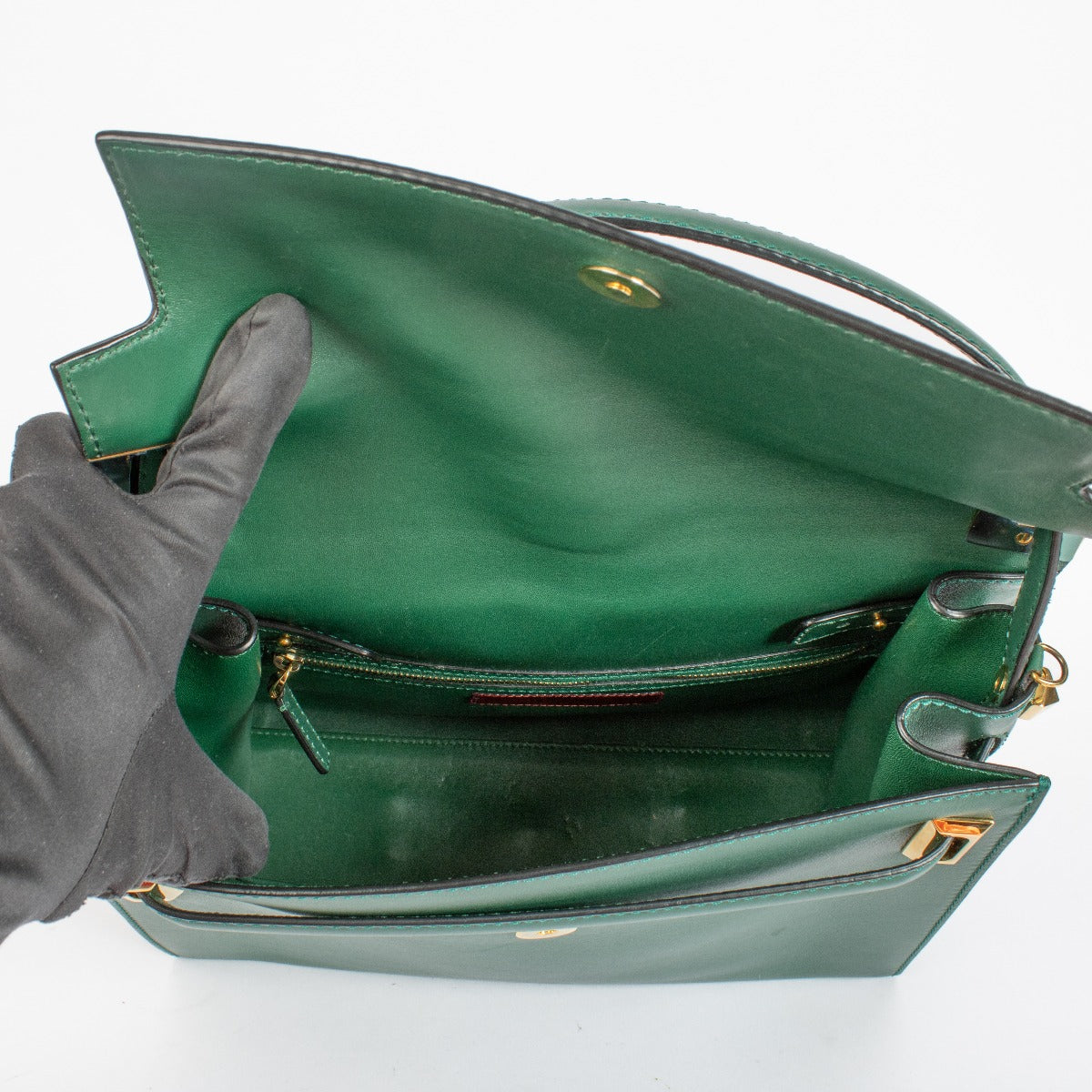 Authentic preloved Valentino Garavani Green Rockstud Bag on Labellov.com