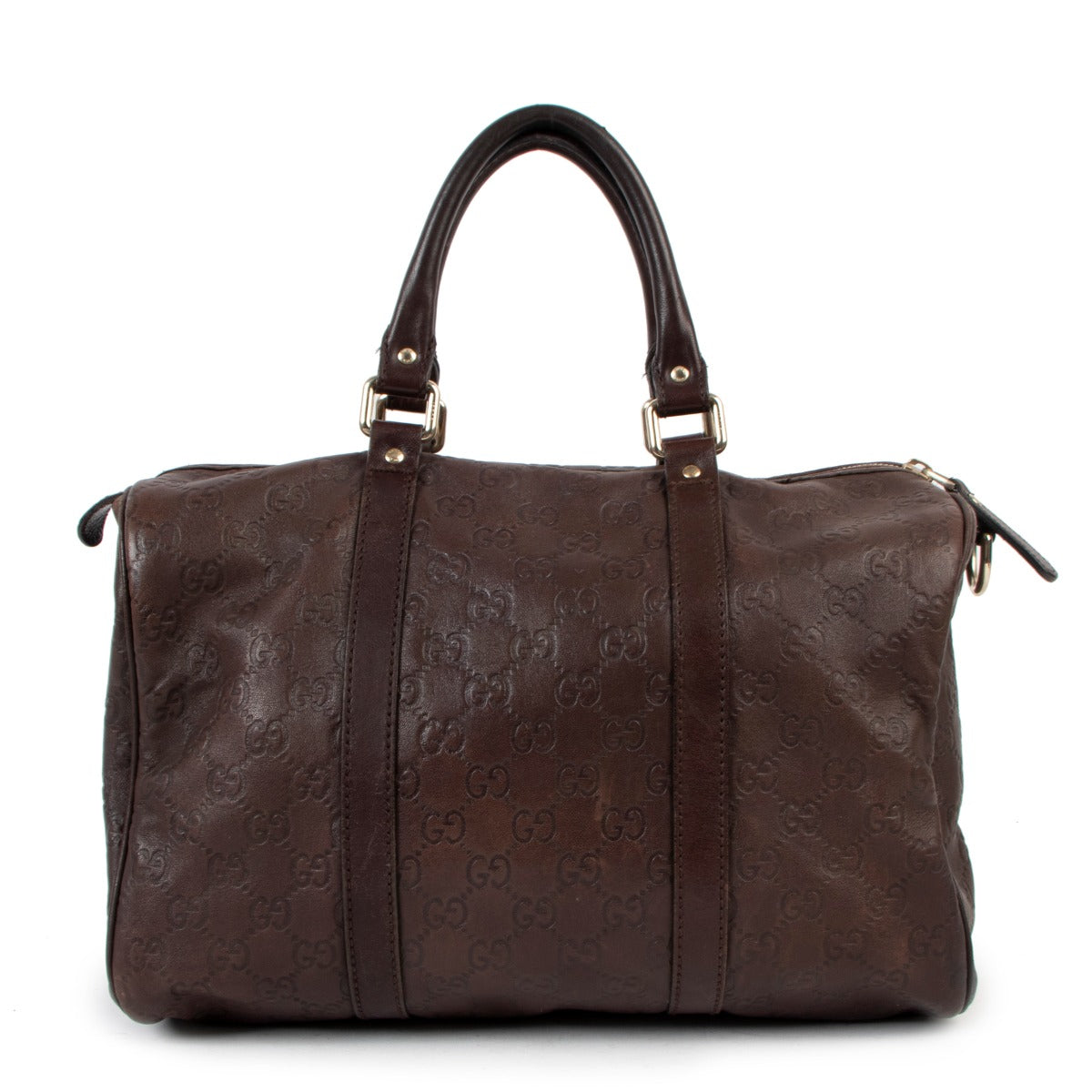 Sac Boston moyen Gucci Joy en toile Guccissima marron