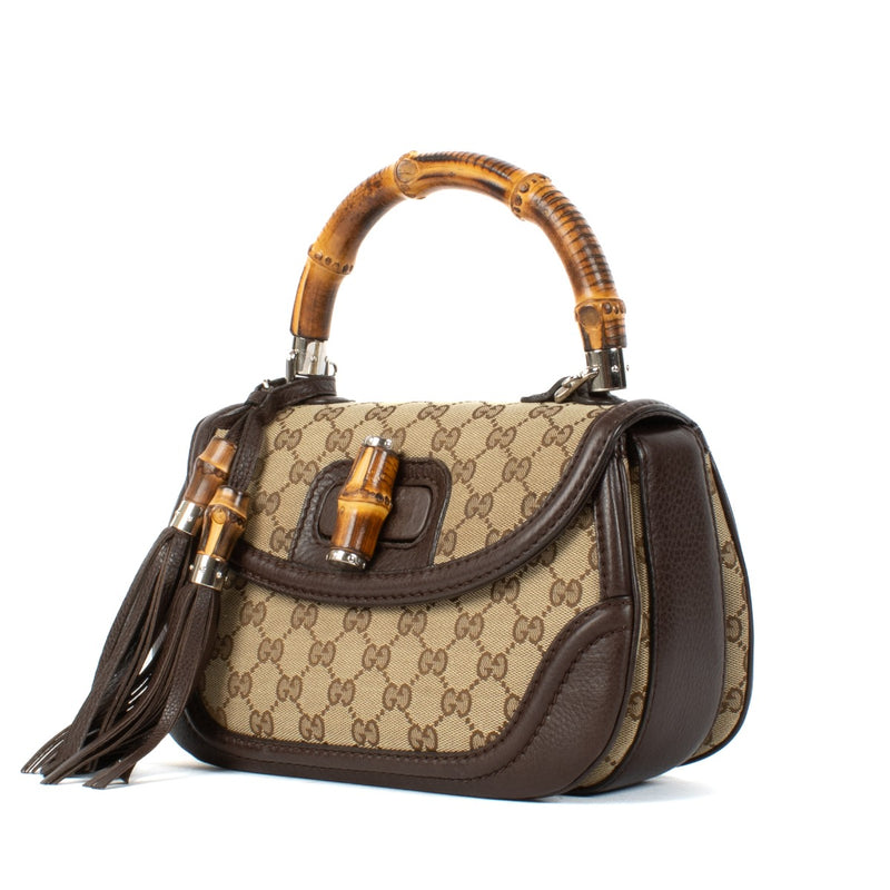 Shop 100% authentic Gucci GG Canvas Bamboo 1947 Bag at Labellov.com.