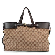 Gucci Brown GG Canvas Belted Tote Bag