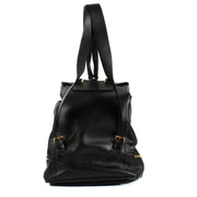 Shop safe online at Labellov in Antwerp and Knokke this 100% authentic second hand Alexander McQueen Black Leather Logo Backpack