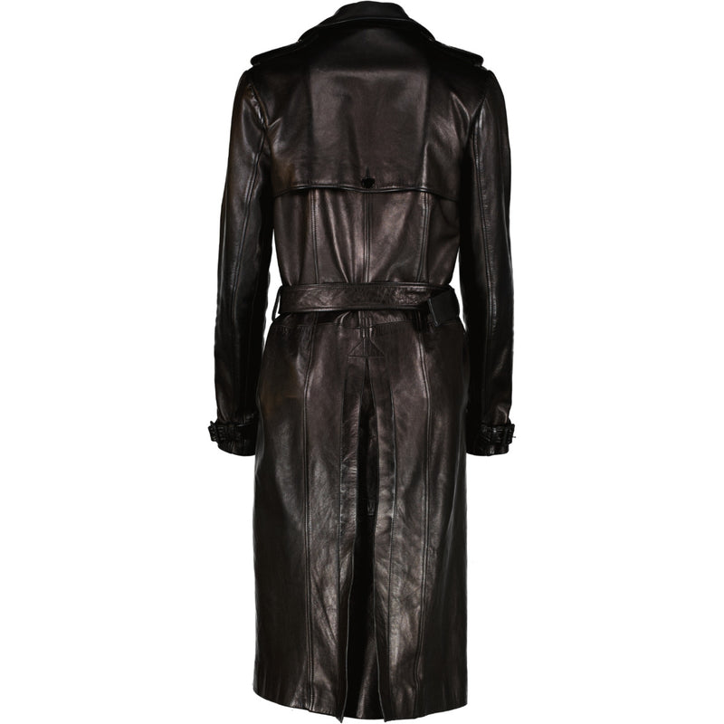 Givenchy Zwarte Leren Trenchcoat - maat 38