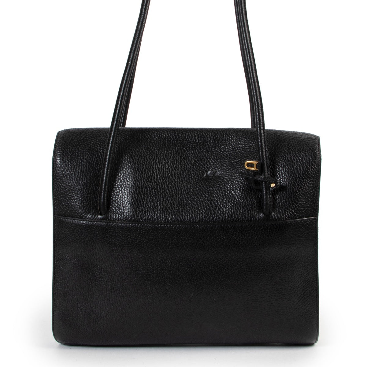 Shop safe online at Labellov in Antwerp this 100% authentic second hand Delvaux Black DDD Shoulder Bag