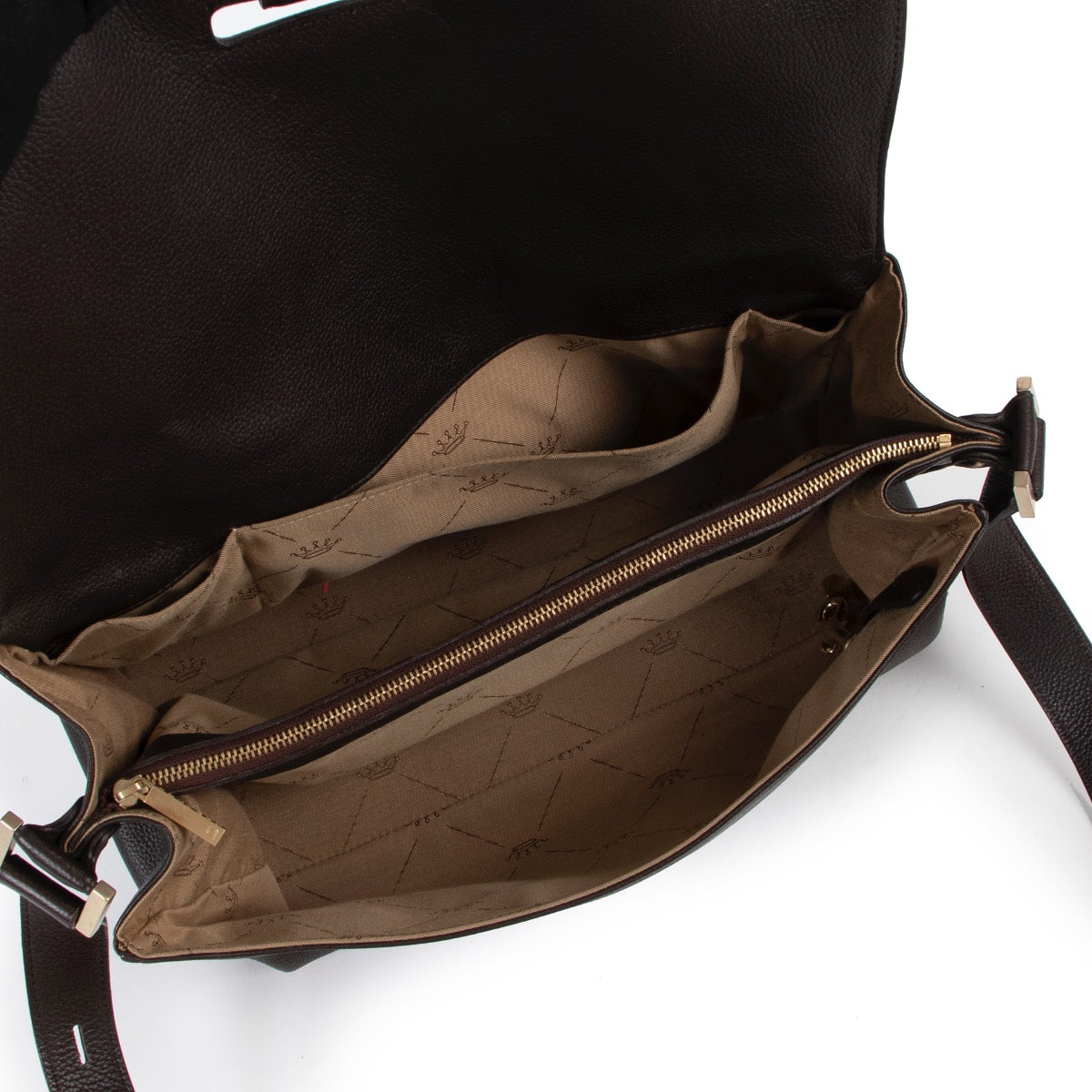Shop safe online at Labellov in Antwerp this 100% authentic second hand Delvaux Café Brown Le Colette GM Crossbody Bag
