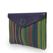 Buy an authentic second hand Delvaux Multicolor Toile de Cuir Envelop Clutch in very good condition at Labellov