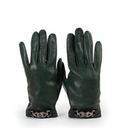 Buy an authentic pair of second hand Hermès Green Leather Gloves in very good condition at Labellov