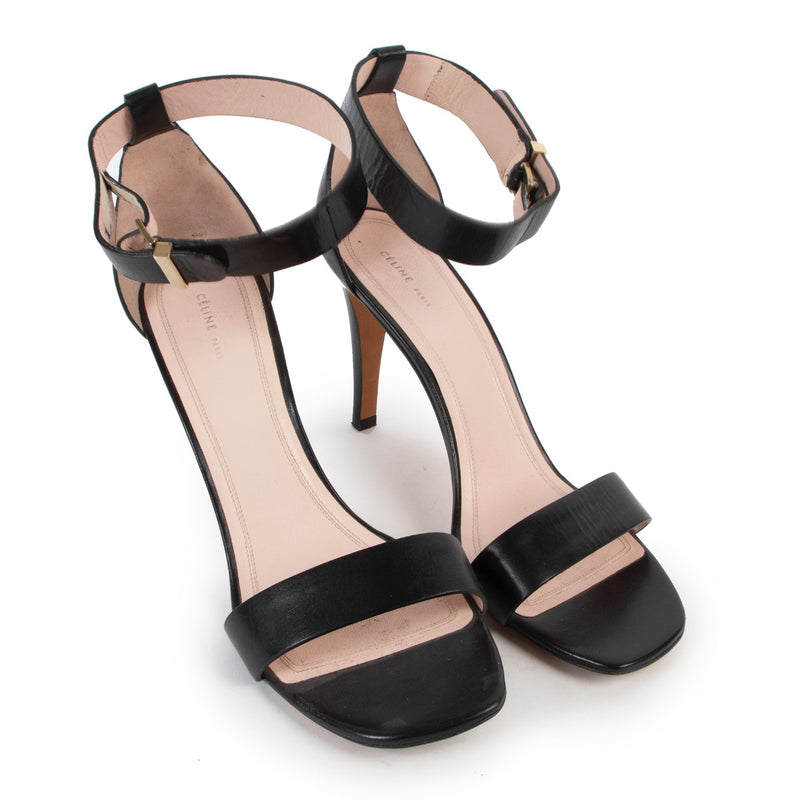 Shop safe online at Labellov in Antwerp this 100% authentic second hand Celine Black Heel Sandals - Size 40