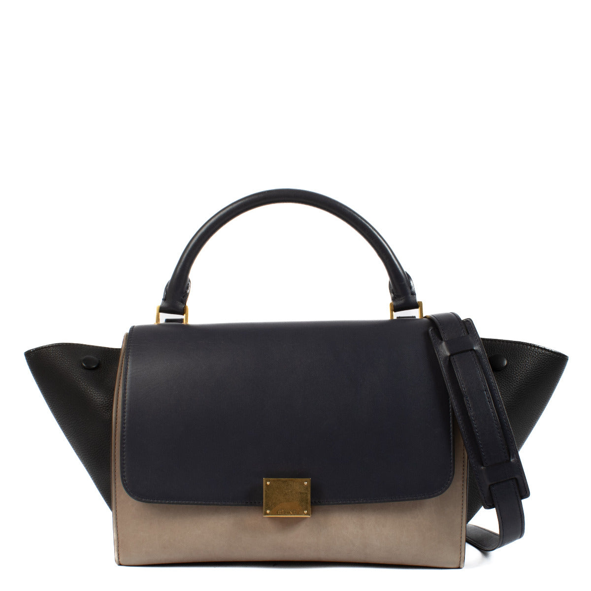 Celine Grey Leather Trapeze Bag