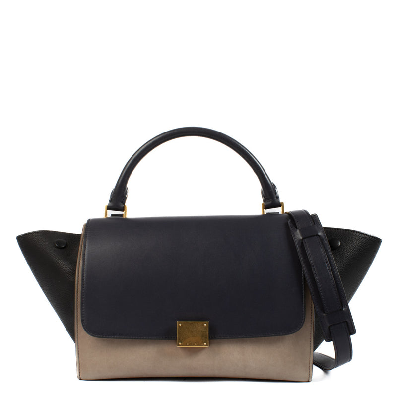 Celine Grey Leather Trapeze Bag