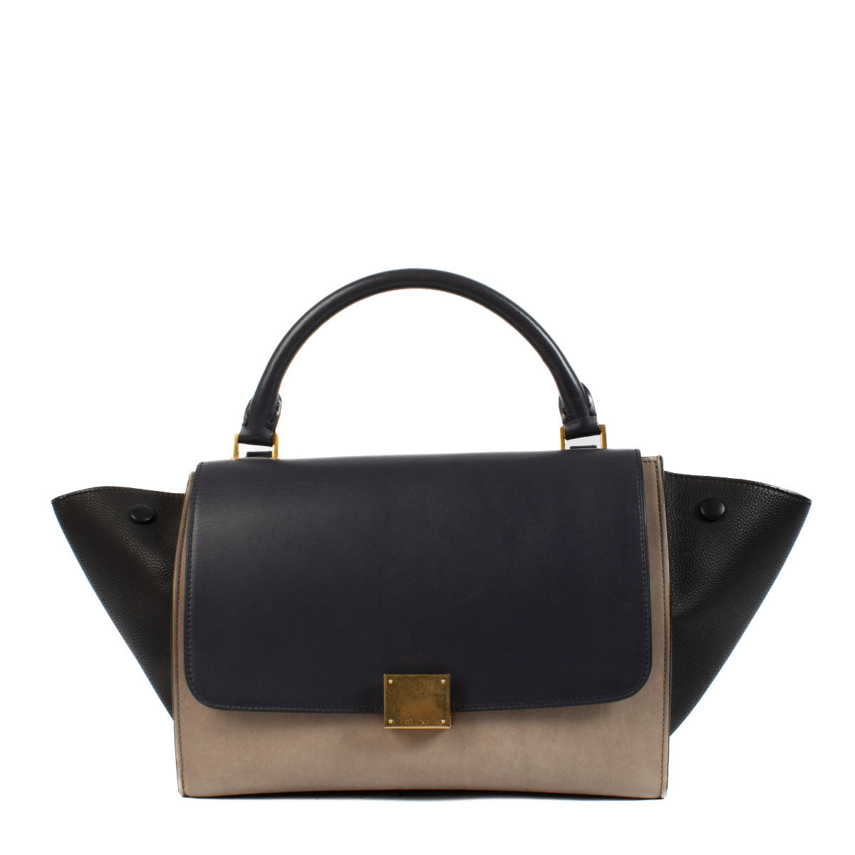 Sac Trapèze Small en cuir tricolore Céline