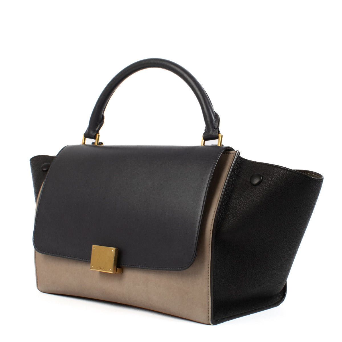 Celine Grey Leather Trapeze Bag for the best price at Labellov secondhand luxury bags