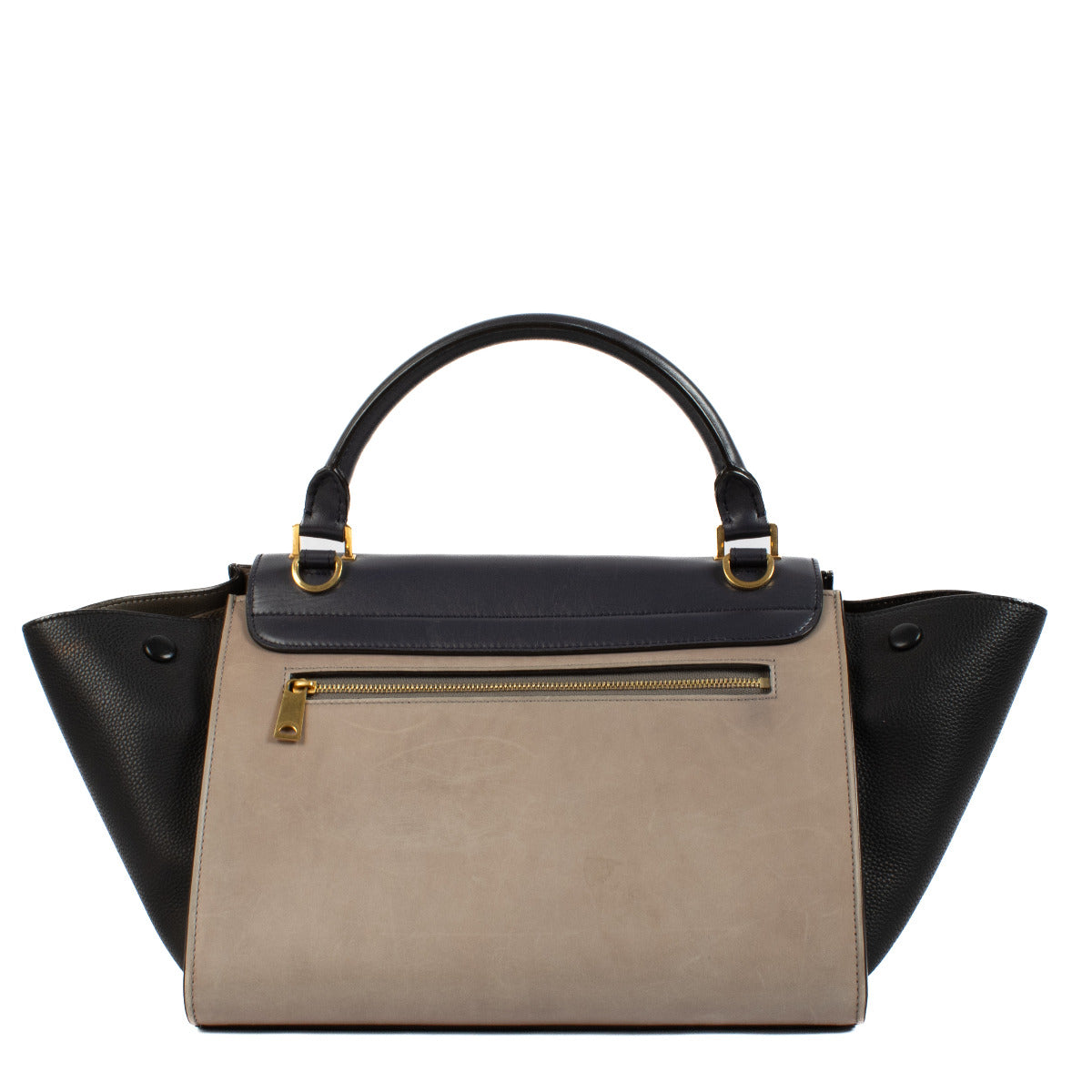 Sac Trapèze Small en cuir tricolore Céline