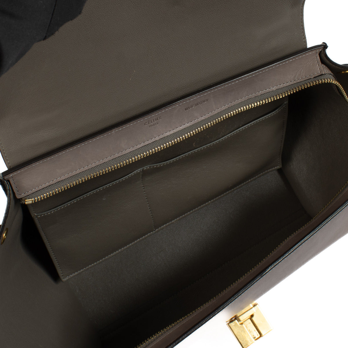 Sac Trapèze Small en cuir tricolore Céline