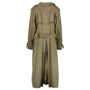 authentic second hand Burberry Green Trench Coat - UK 14 on Labellov.com