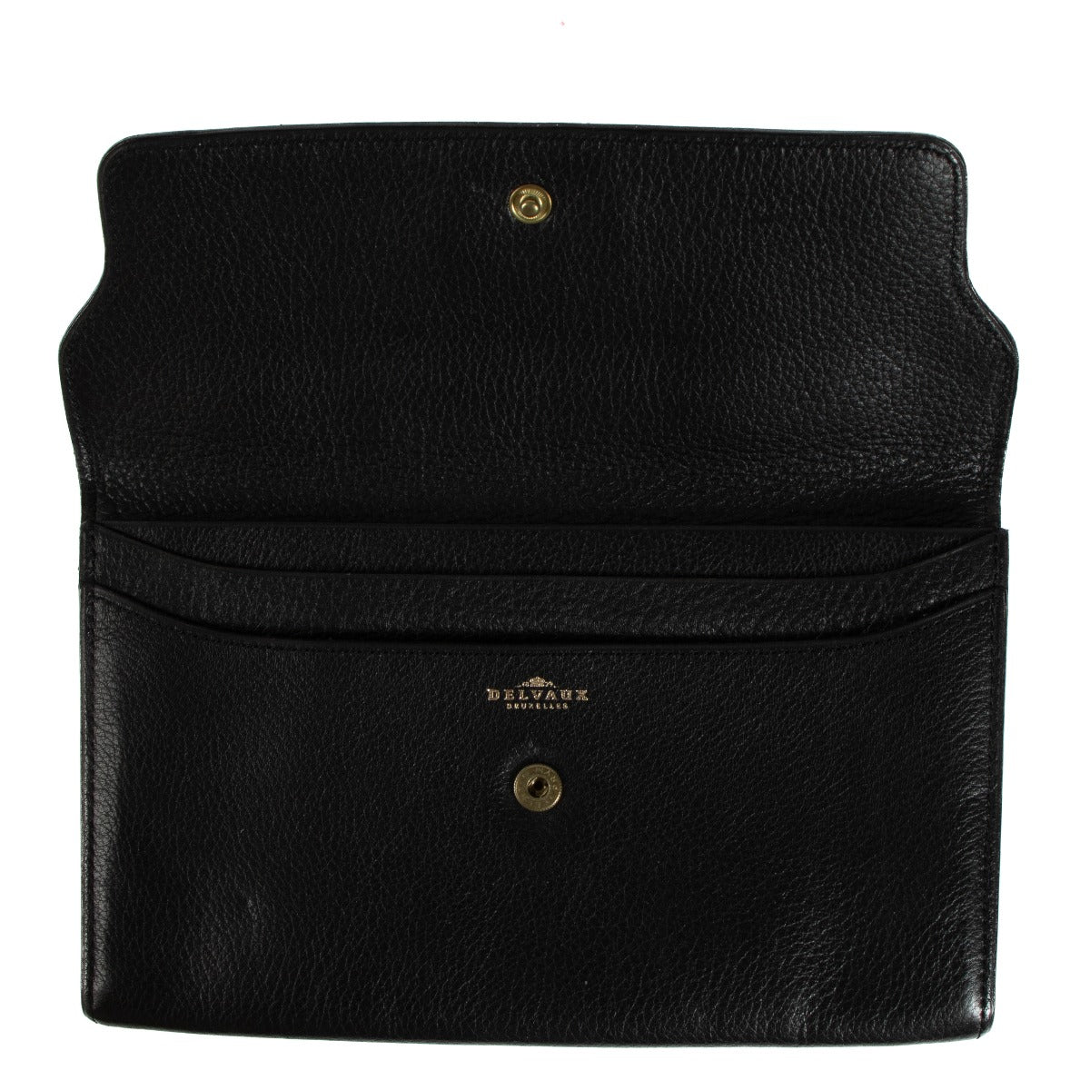 Delvaux Black Leather Vintage Wallet