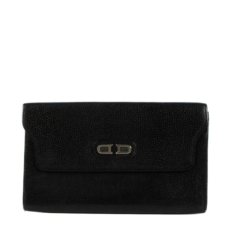 Delvaux Black Leather Vintage Wallet