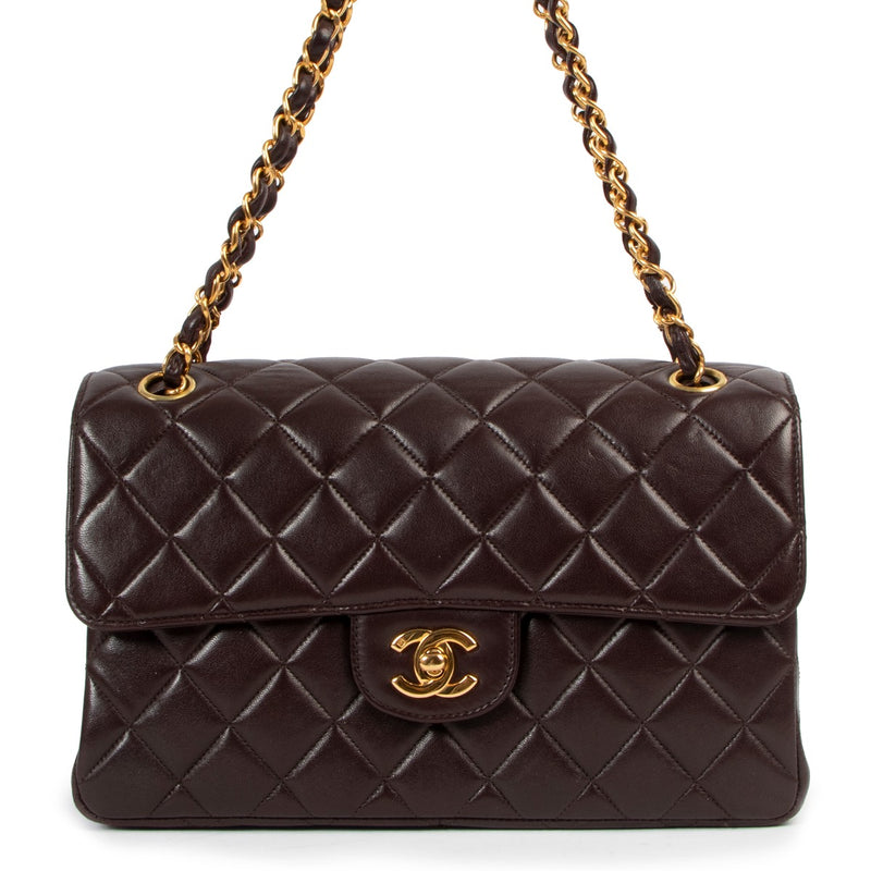 Chanel Brown Lambskin Double Sided Classic Flap Bag