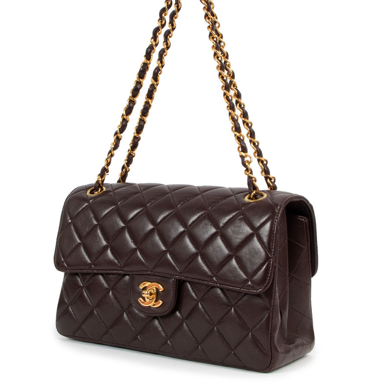 Chanel Brown Lambskin Double Sided Classic Flap Bag