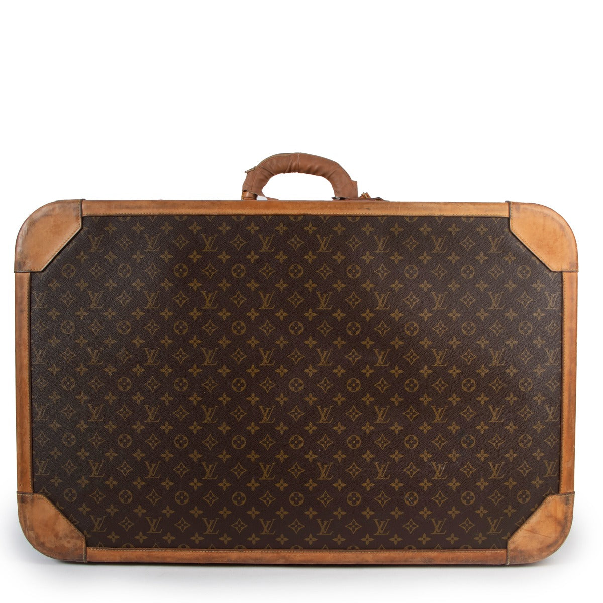 Louis Vuitton Stratos 80 Trunk Suitcase Monogram Canvas