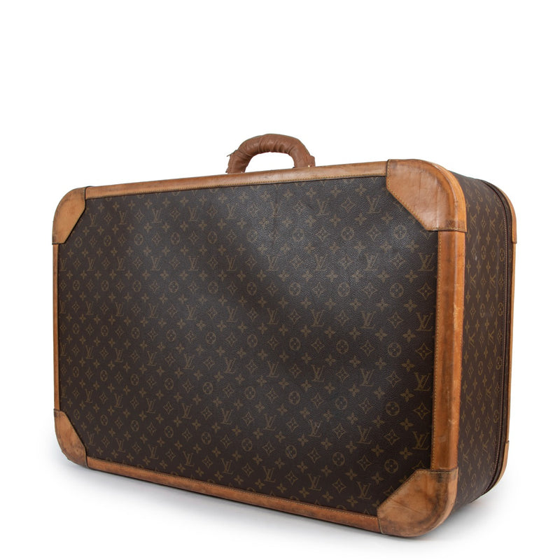 Louis Vuitton Stratos 80 Trunk Suitcase Monogram Canvas