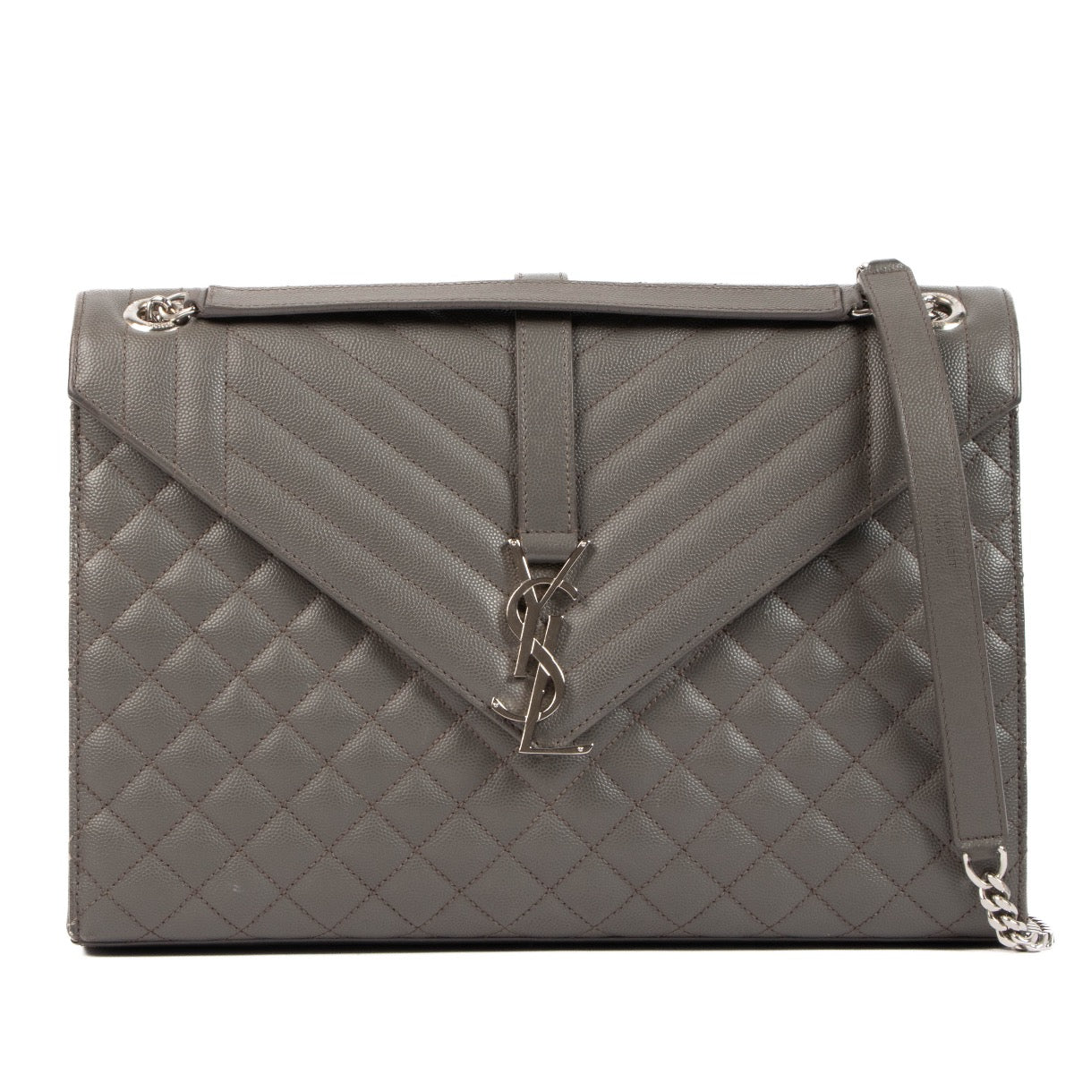 shop 100% authentic second hand Saint Laurent Large Grey Envelope Bag on Labellov.com